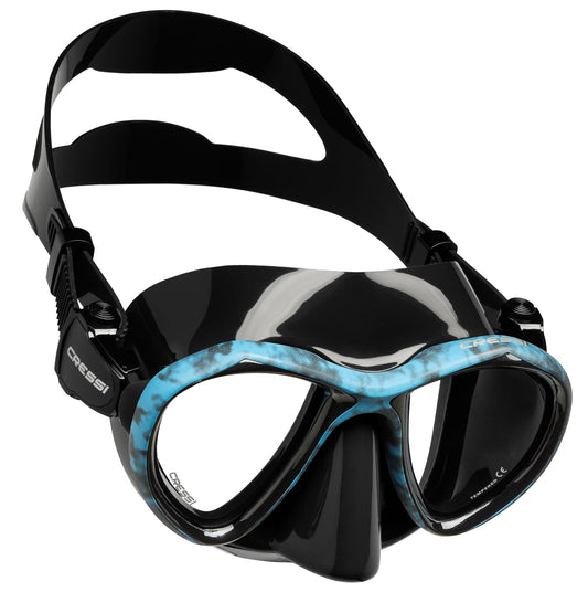 Máscara de bajo volumen para fotógrafo de buceo sin adultos, con falda de silicona, Metis por Cressi: calidad desde 1946