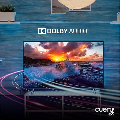 CUORY Smart TV 43" Full HD LED Android TV 1920x1080 Netflix Youtube Google TV Compatible HDMI USB Dolby Digital Television Negro