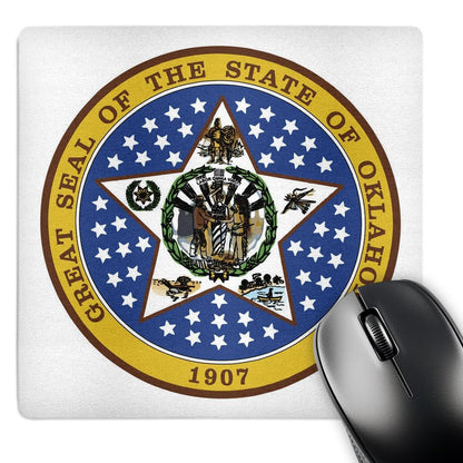 3dRose Gran Sello de el Estado de Oklahoma (pd-us) Mouse Pad, 20,3 x 20,3 cm (MP 55292 1)