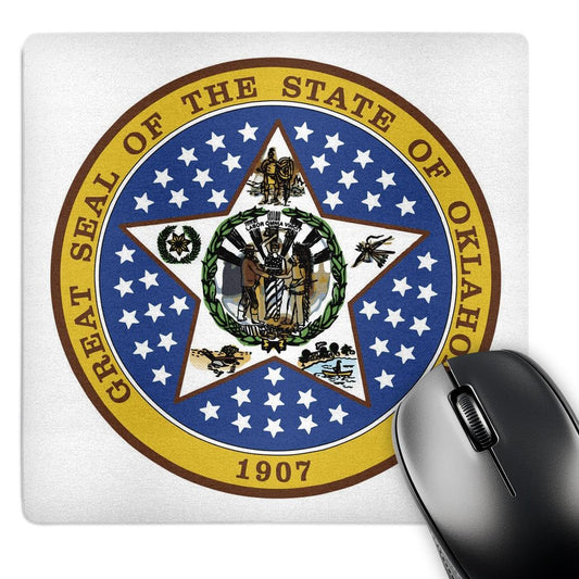 3dRose Gran Sello de el Estado de Oklahoma (pd-us) Mouse Pad, 20,3 x 20,3 cm (MP 55292 1)