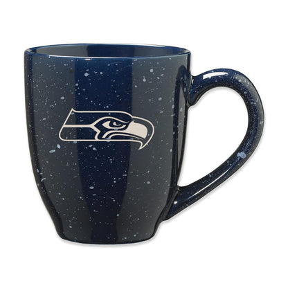 Rico Industries Taza de Cerámica NFL Grabada con Láser 16 oz - Seattle Seahawks Primary