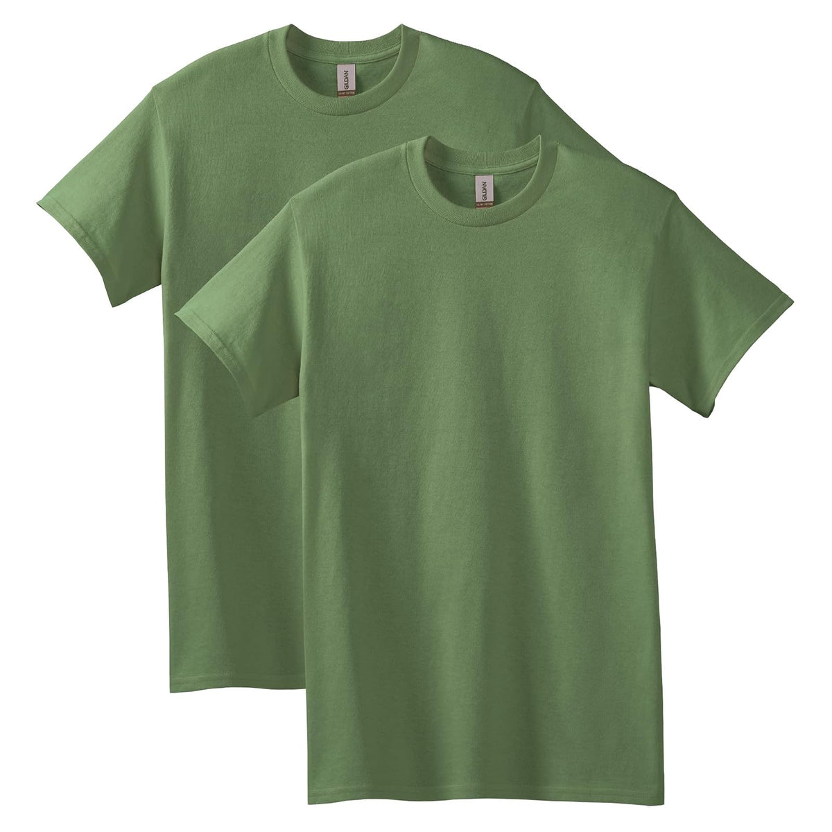 Gildan G5000 Camiseta de Algodón Pesado para Hombre - 2 - Verde militar (2 unidades) - CH