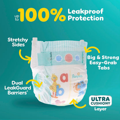 Diapers Size 4, 186 Count - Pampers Baby Dry Disposable Baby Diapers, ONE MONTH SUPPLY