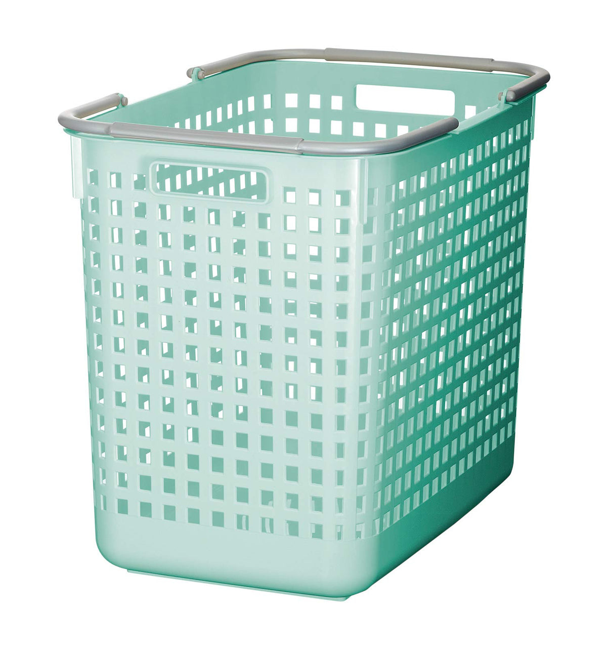 Like-it Cesta de lavandería, almacenamiento, cuadrada, fabricada en Japón, 40 L, SCB-5, azul menta - Cuadrado - 18" x 12" x 12" - Azul menta