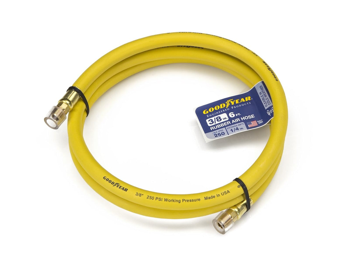 Goodyear - Manguera de goma de 6 x 3/8 pulgadas, color amarillo 250 PSI