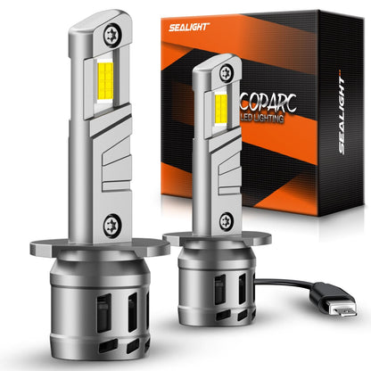 SEALIGHT H1 Bombillas LED Antiniebla 20000LM 6500K Blanco con Ventilador, Plug-N-Play, 2 Piezas
