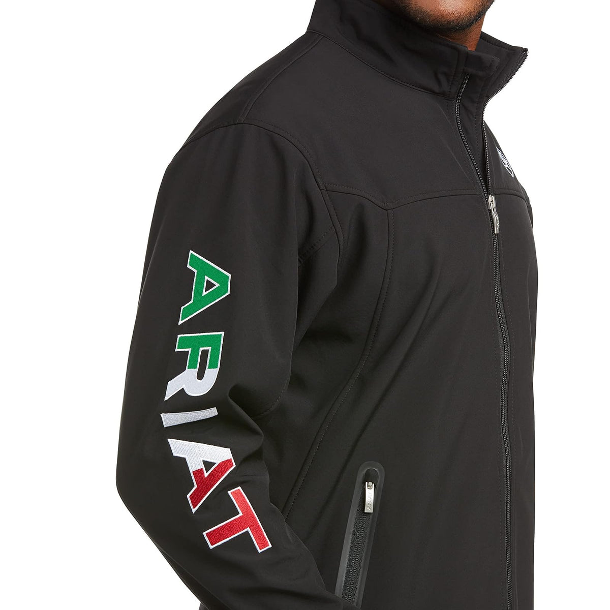 ARIAT Men's New Team Softshell Mexico Jacket, Black