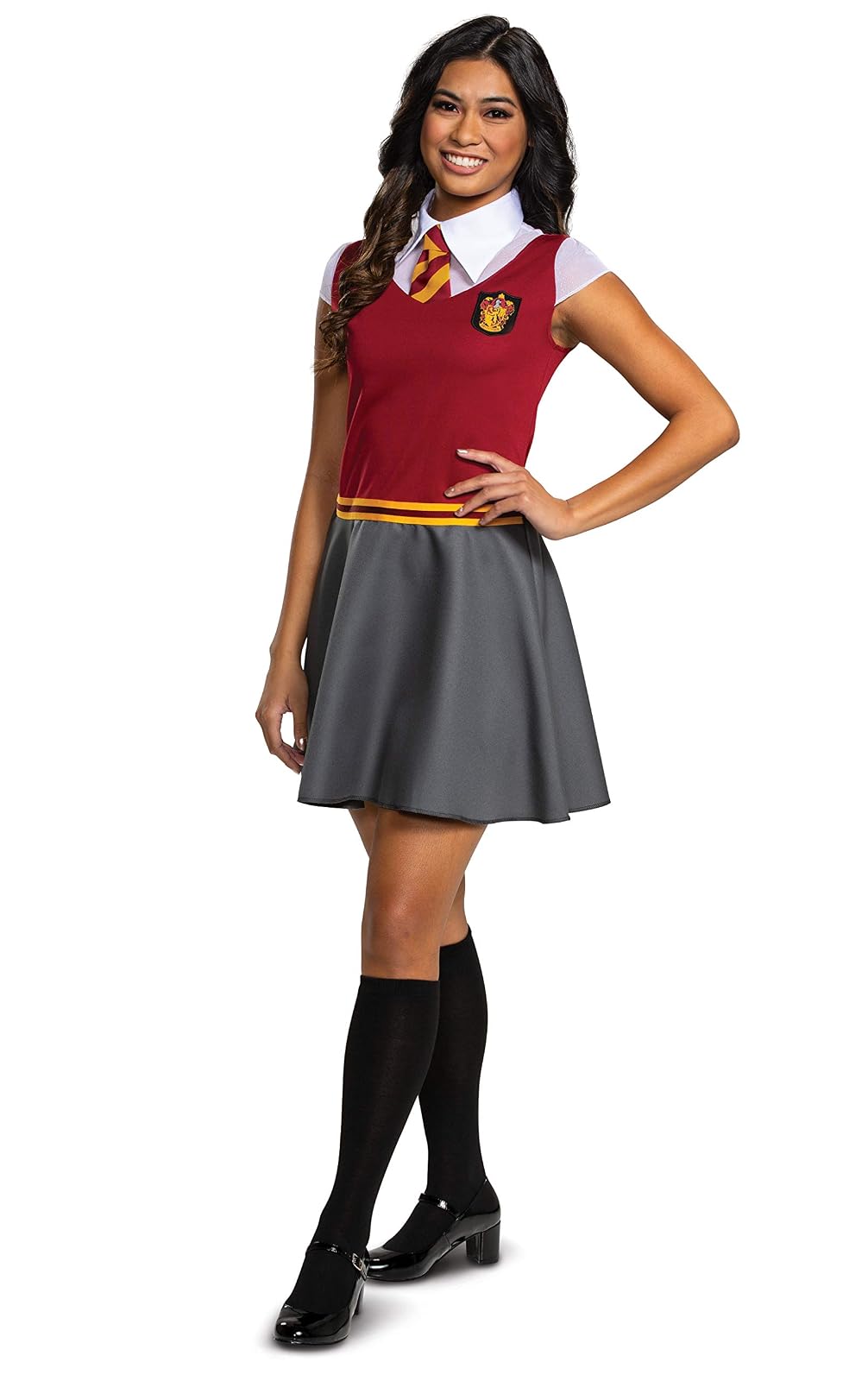 Harry Potter - Falda de Vestir Oficial de Hogwarts para Adolescentes y Adolescentes con Cuello y Corbata