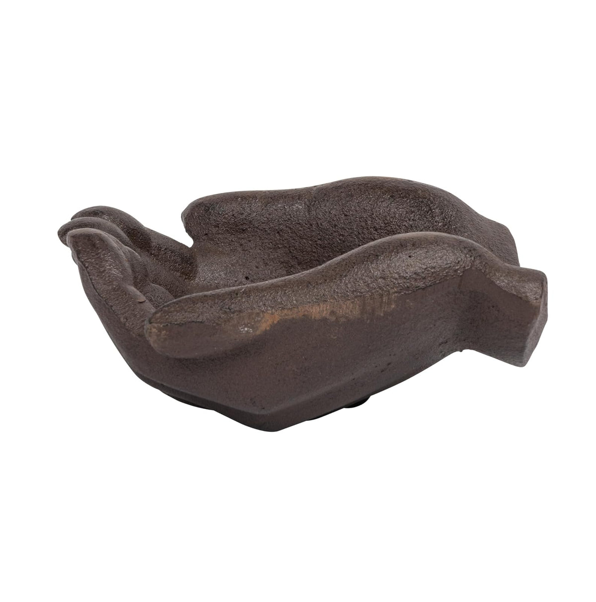 Creative Co-op HD5974 Bristol Terrace Decorative Cast Iron Hands Dish with Rust Finish