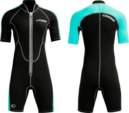 Cressi Lido 2 mm de Neopreno Premium para Mujer Shorty Wetsuit