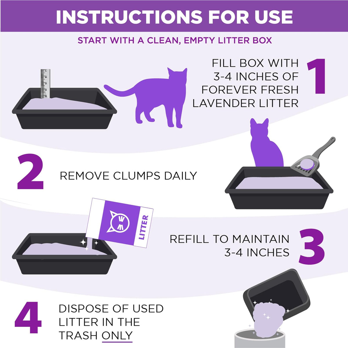 Arm & Hammer Forever Fresh Clumping - Arena para Gatos, Color Lavanda