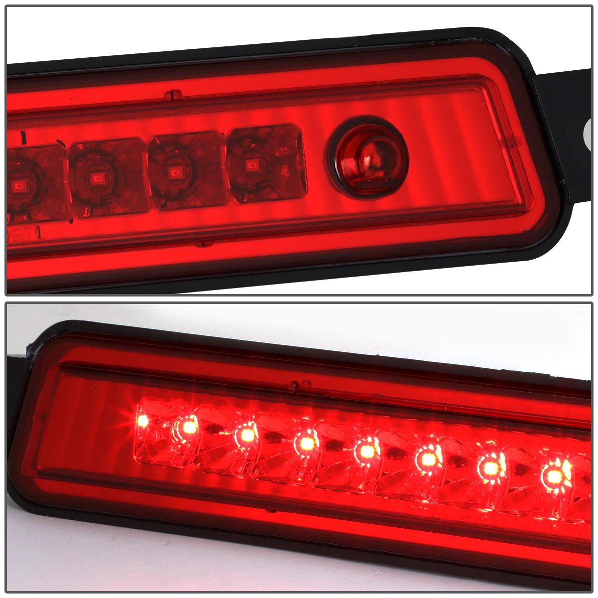 DNA Motoring 3BL-NARM04-LED-RD Full LED 3ª Tercera Lámpara Freno Trasera Rojo