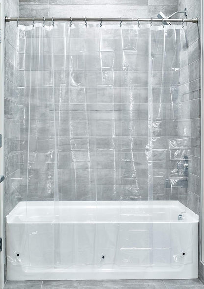 InterDesign - Cortina de Baño de Vinil, Transparente, 72 x 72 (183 cm x 183 cm)