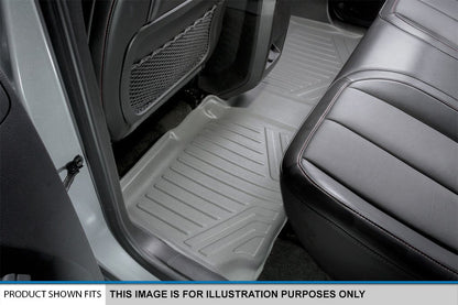 SMARTLINER Juego de alfombrillas grises de 2 filas compatible con Chevy Traverse/08-17 Buick Enclave/Saturn Outlook 2007-2010/GMC Acadia/2007-2016 GMC Acadia/2017 GMC Acadia Lmtd (estilo de cuerpo antiguo) (asiento de banco de segunda fila)