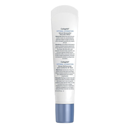 Cetaphil Optimal Hydration Sérum Ojos Ácido Hialurónico Piel Sensible 15 ml | Con HydroSensitiv Complex, ayuda a hidratar, calmar sensibilidad y mejorar apariencia de ojeras, bolsas e hinchazón.