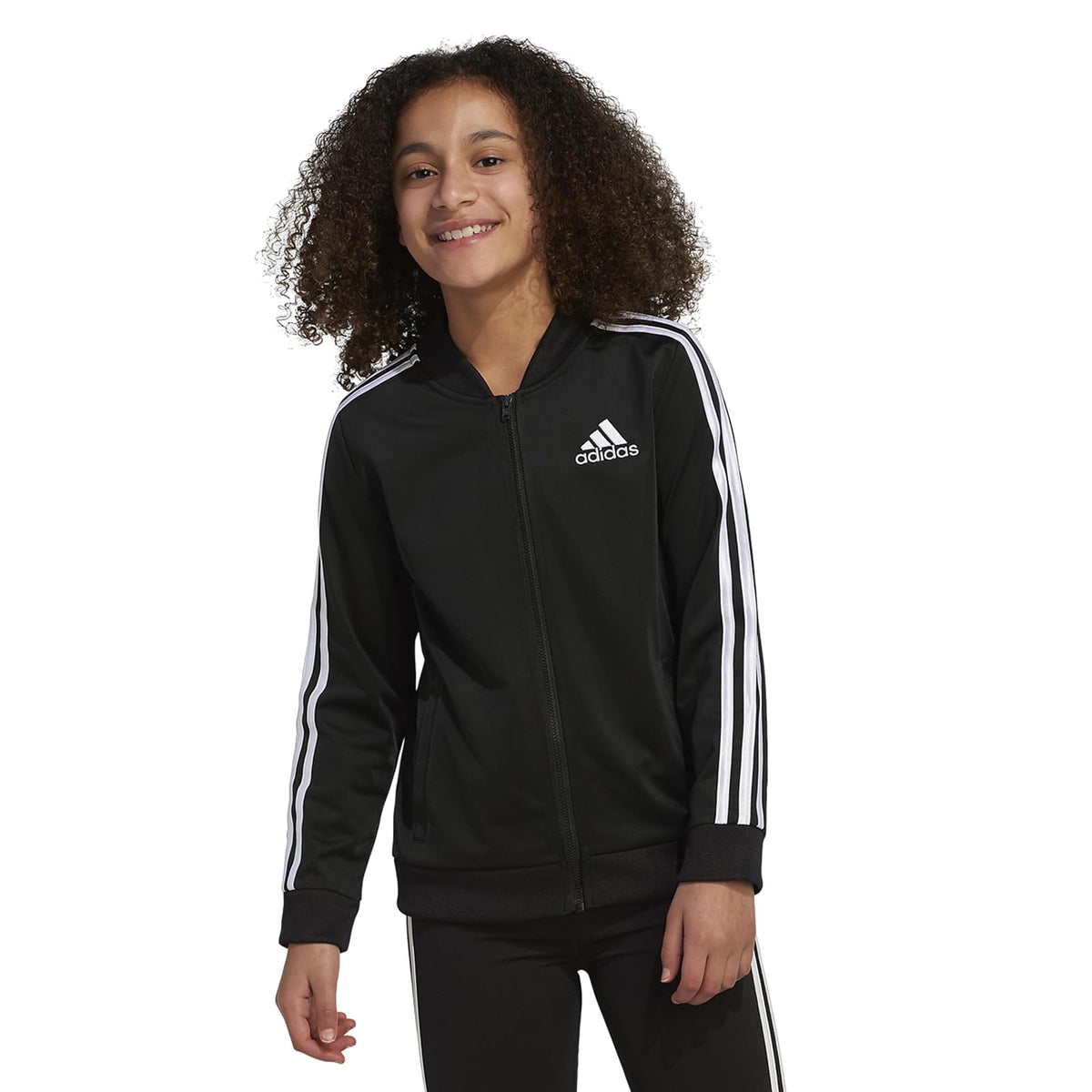 adidas Chaqueta bomber de tricot para niñas grandes