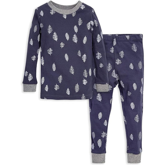 Burt's Bees - Pijama para bebé y niño, Playera de Manga Larga de 2 Piezas y pantalón Largo de algodón, Tallas para 12 Meses a 12 años