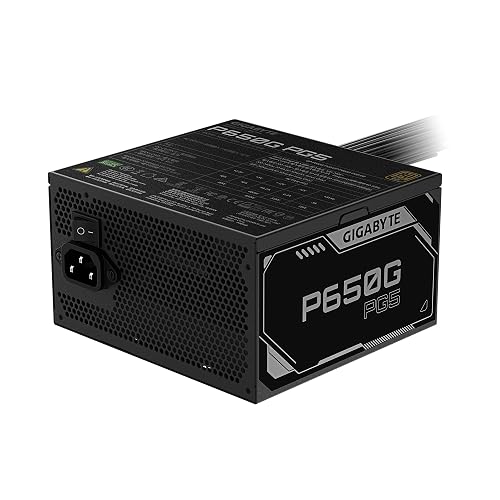 GIGABYTE Fuente De Poder 650W GP-P650G-PG5, 80 Plus Gold, Negro
