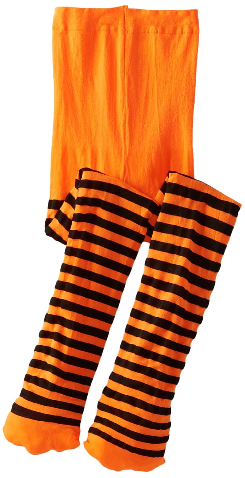 Jefferies Socks Calcetines a Rayas para Niña - 4-6 Años - Anaranjado - Negro