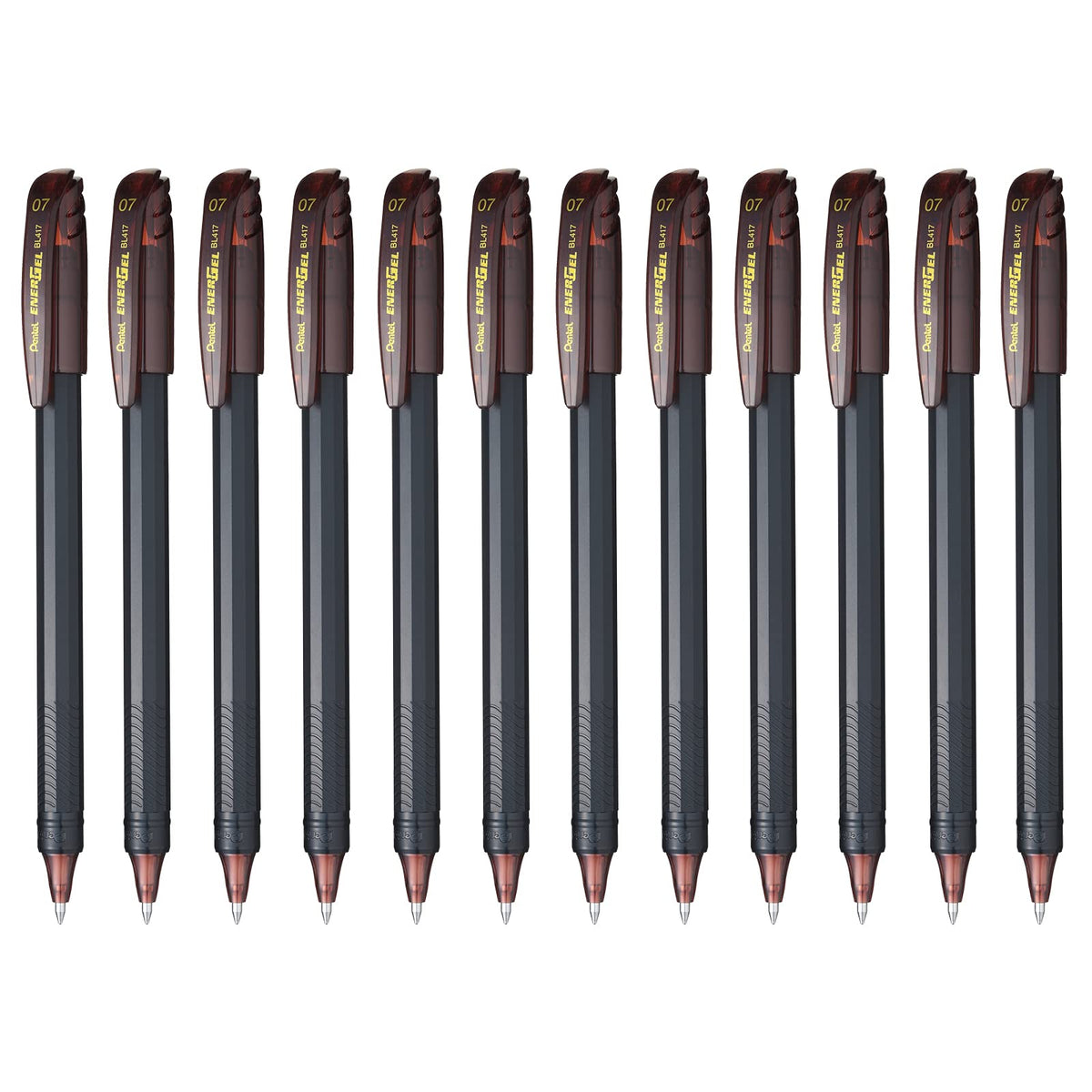 Pentel EnerGel Bolígrafo de Gel, 0.7 mm - Café