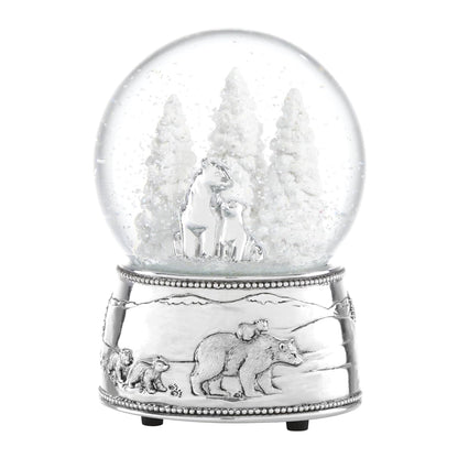 Reed & Barton Bola de Nieve Musical Osos Polares North Pole Bound Toca Jingle Bells