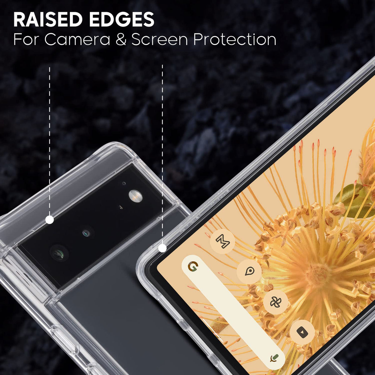 Case-Mate - Serie Tough - Funda para Google Pixel 6 - Delgada - Protección contra caídas de 10 pies - Transparente