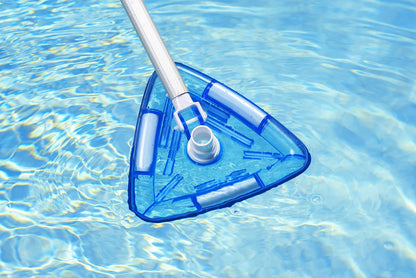 Poolmaster Aspiradora para Piscina con Revestimiento de Vinilo Triangular Transparente 27514, Color Azul