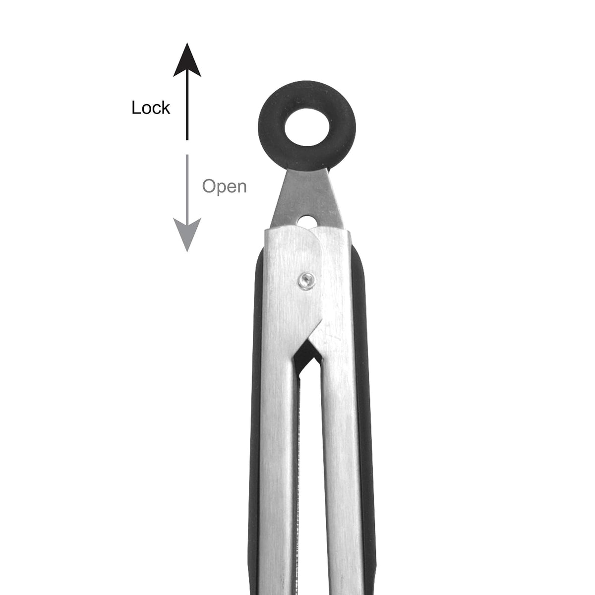 Farberware Pinzas clásicas con punta de nailon, juego de 3, color negro