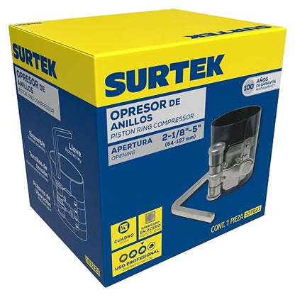 Surtek 107221 Opresor de anillos para motor de gasolina 2-1/8" a 5"