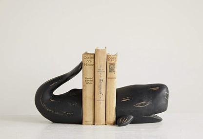 Creative Co-Op DA2625 Resin Whale Bookends