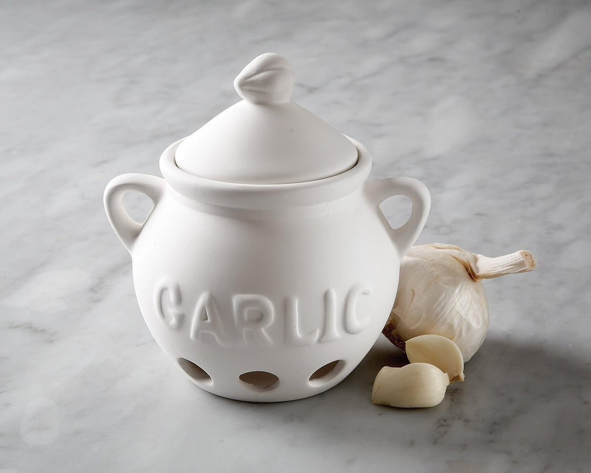 Fox Run Brands 3971 Conservador de Ajo, Ceramica Blanca