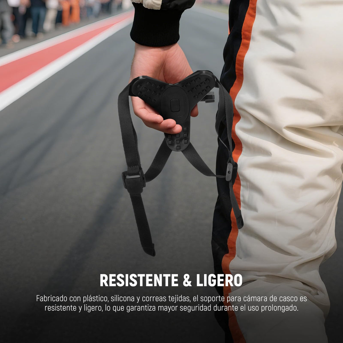 NEEWER Correa Montaje Cámara Barbilla Casco Moto Helmet Chin Camera Mount Strap, POV Vlog Accesorios Kit para Grabación Video Compatible con GoPro Insta360 dji AKASO Action Camera, GP-72