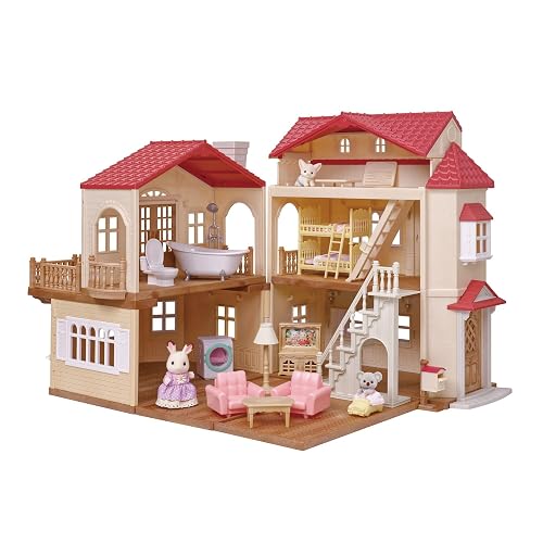 Calico Critters - Juego de Regalo para casa de Campo, Juego de casa de muñecas con Cifras, Muebles y Accesorios
