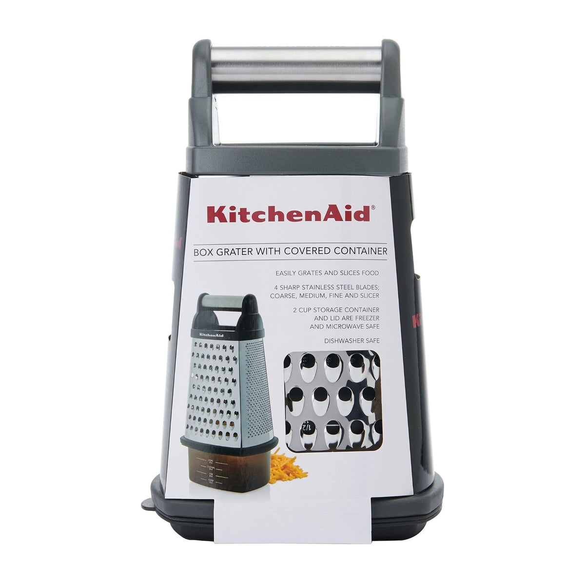 KitchenAid Gourmet Rallador de caja, gris carbón, 10 pulgadas