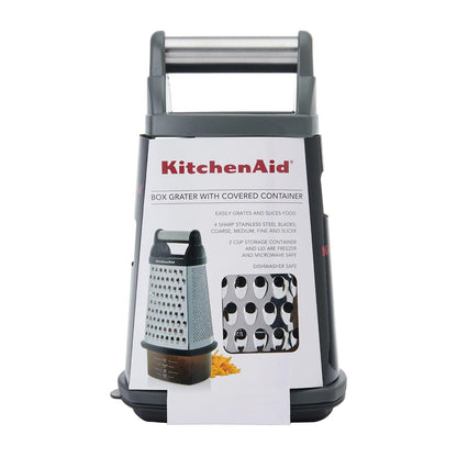 KitchenAid Gourmet Rallador de caja, gris carbón, 10 pulgadas
