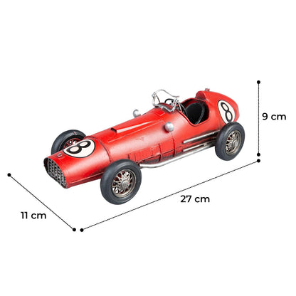 Modelo Ferrari de Carreras | Estilo Vintage | Adornos de Escritorio | para Oficina y hogar | Rojo | 9x11 cm | Running