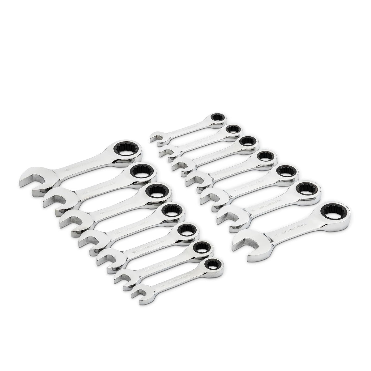 GEARWRENCH Juego de llaves combinadas de carraca SAE/métricas de 14 unidades, 12 puntos, 85206