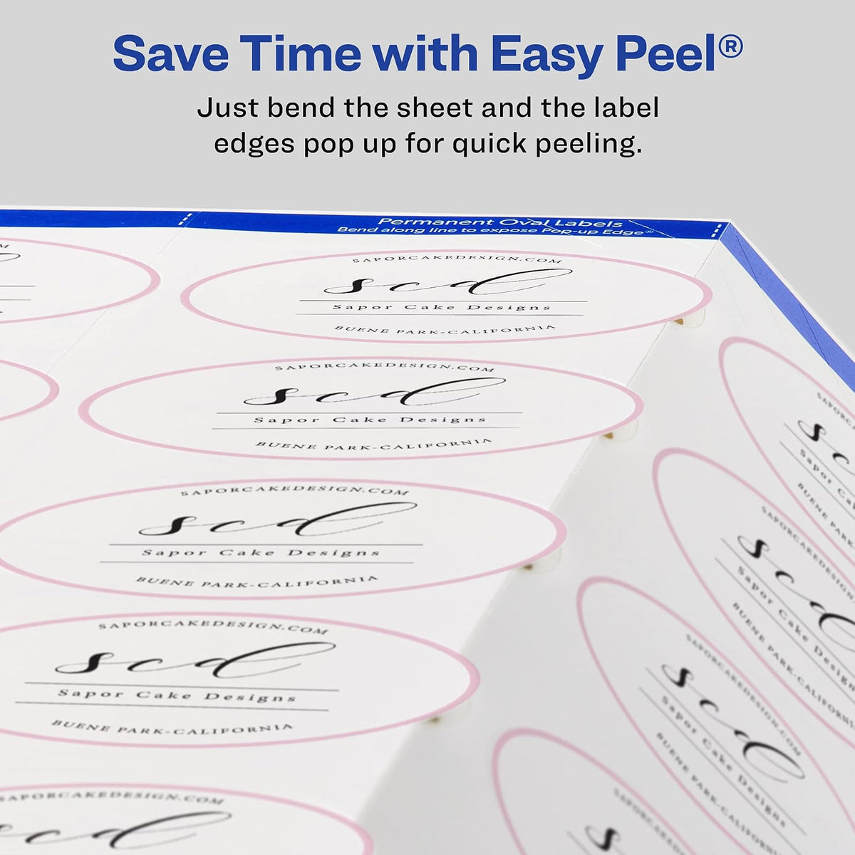 Avery Print - To - The - Edge Oval Labels, 2 x 3.3 Inches,Glossy White, 80 Labels (22820)