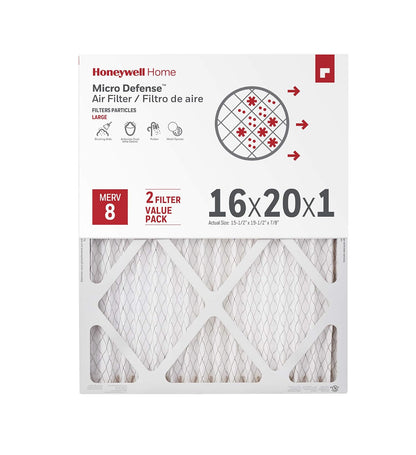 MicroDefense de Honeywell C CF108A1625-2PK/C - Filtro para Honeywell, 16 x 20 x 1