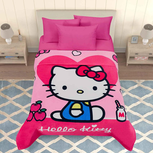 Cobertor Serenity Matrimonial Hello Kitty Pink