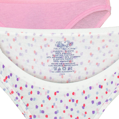Fruit of The Loom Moderno Bikini Estilo Ropa Interior Niñas