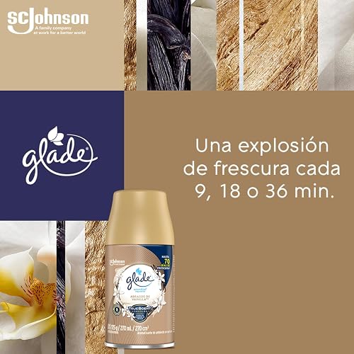 Glade Aromatizante para Hogar Automático 1 Aparato y 2 Repuestos Abrazos de Vainilla