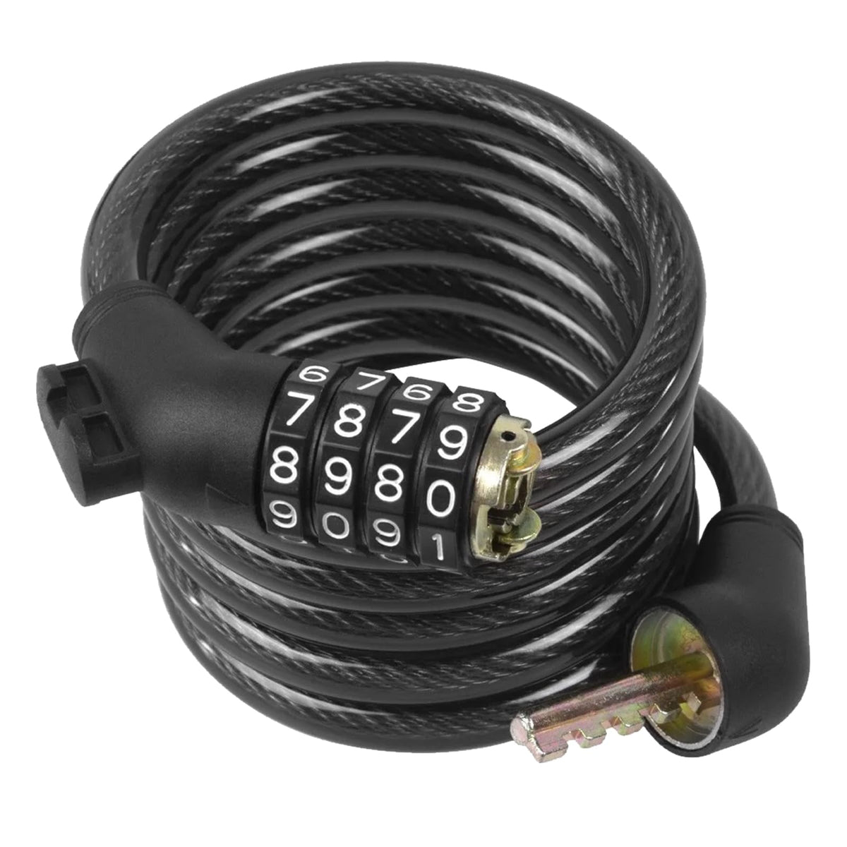 Benotto Candado Espiral 12x1800mm Combinación Negro TY5231