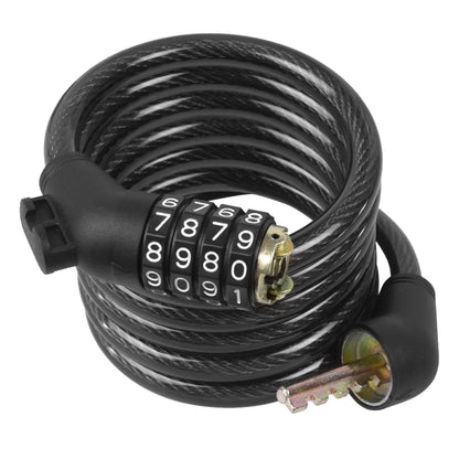 Benotto Candado Espiral 12x1800mm Combinación Negro TY5231