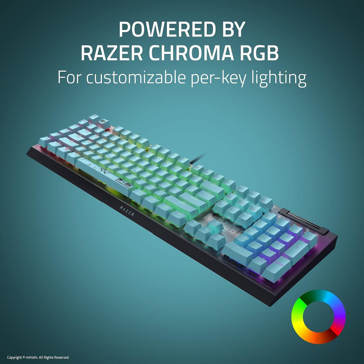 Razer V4 X Mechanical Gaming Keyboard: Green Switches Tactile & Clicky - 6 Macro Keys - Chroma RGB - Doubleshot ABS Keycaps - Sound Dampening & Stabilizers - Zenless Zone Zero Edition