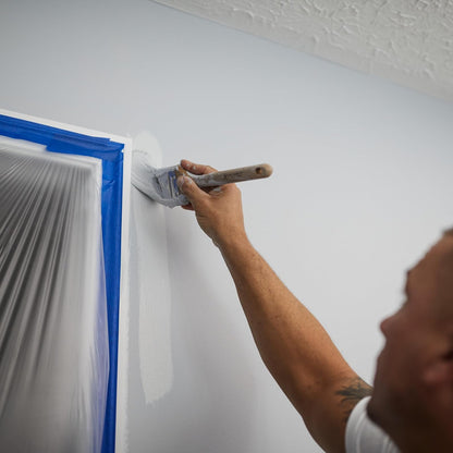 FrogTape Pro - Cinta de pintor con bloque de pintura, adherencia media, 1.4 pulgadas de ancho x 60 yardas de largo, azul, 6 rollos (242750)