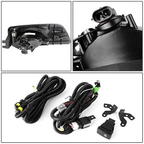 DNA Motoring Luz Antiniebla del Parachoques Delantero, Conductor y Pasajero, Cromado, FL-HA064D-CH Compatible con Honda Accord 06-07