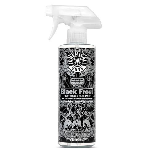 Chemical Guys Black Frost Ambientador y Eliminador de Olores, (ideal para automóviles, camiones, todoterrenos, caravanas, casa, oficina, dormitorio y más) 473 ml