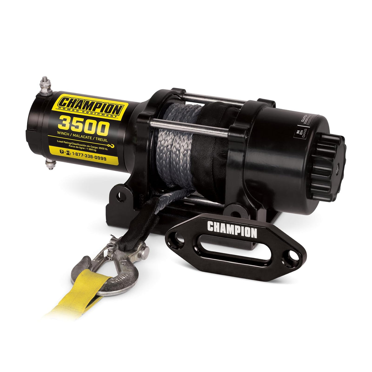 Champion Power Equipment-100428 Kit de cabrestante de Cuerda sintética ATV/UTV, 3500 Libras