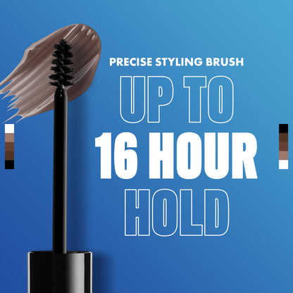 NYX Professional Makeup The Brow Glue Gel fijador de cejas Tono Med Brown, 5gr - Dura hasta 16H, no pegajoso, sin transferencias, a prueba de agua y sin residuos, cejas definidas, fórmula vegana